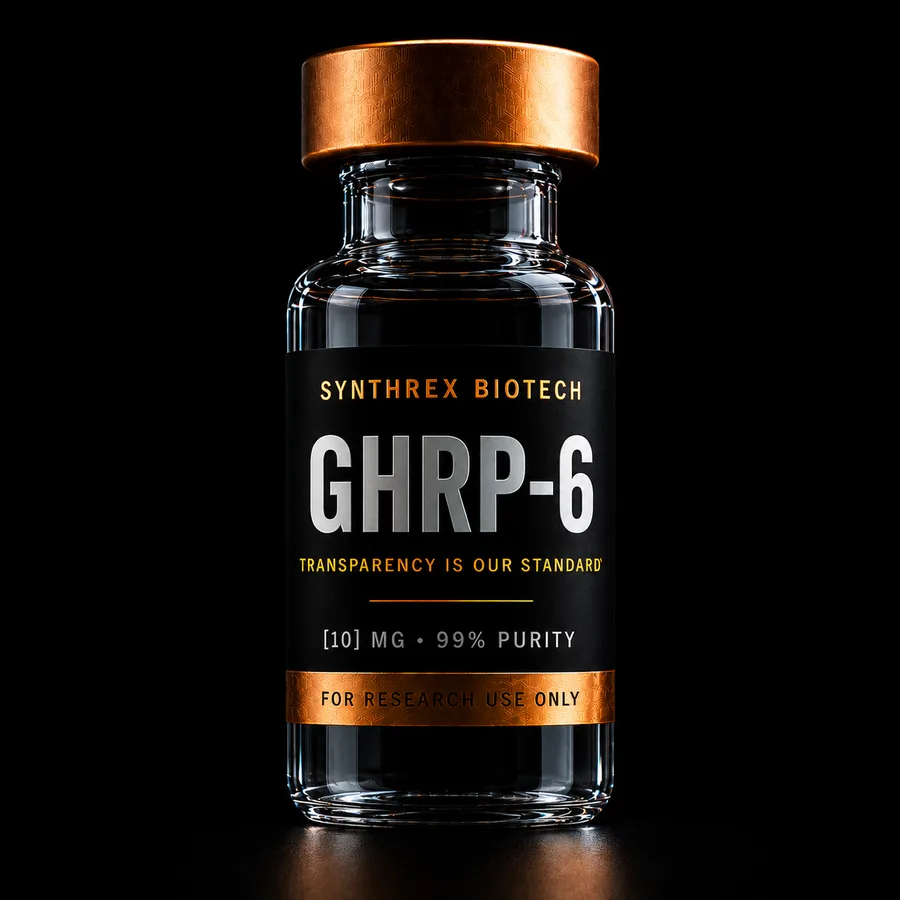 GHRP-6 research vial — laboratory use only
