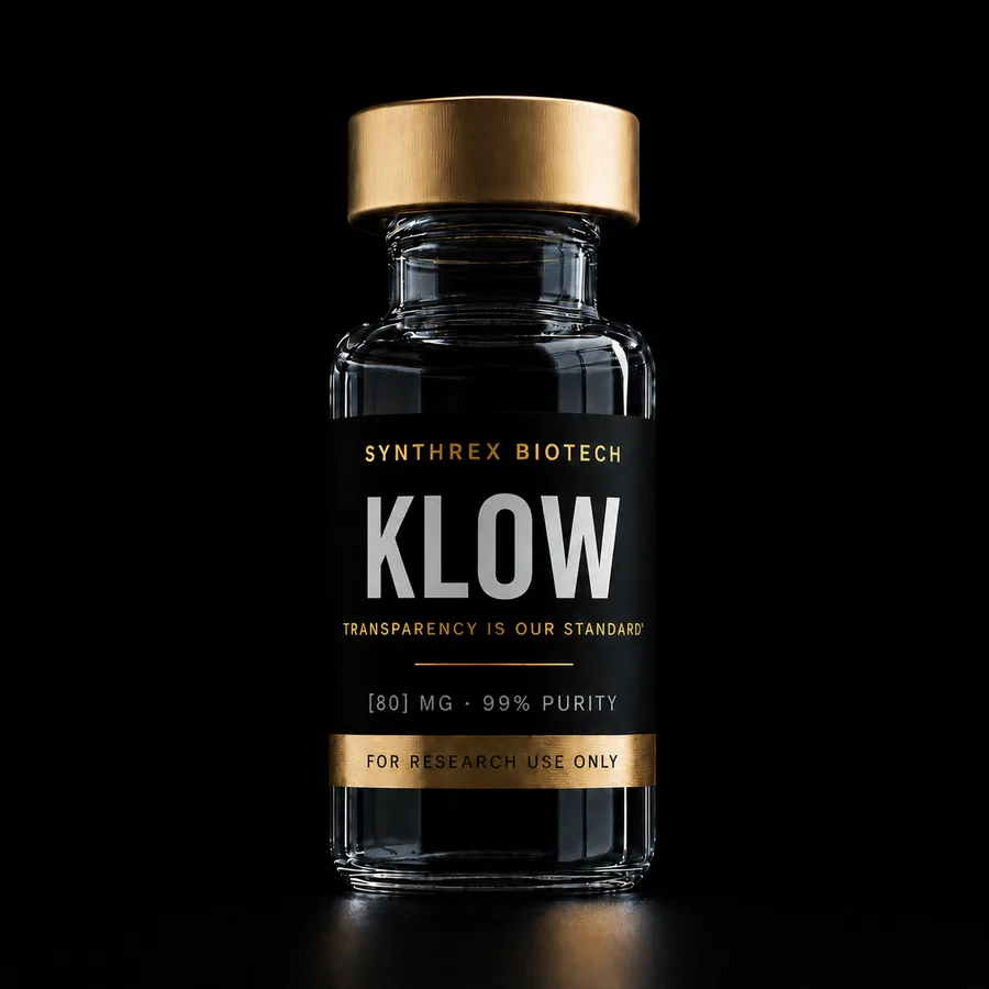 KLOW Blend research vial — laboratory use only