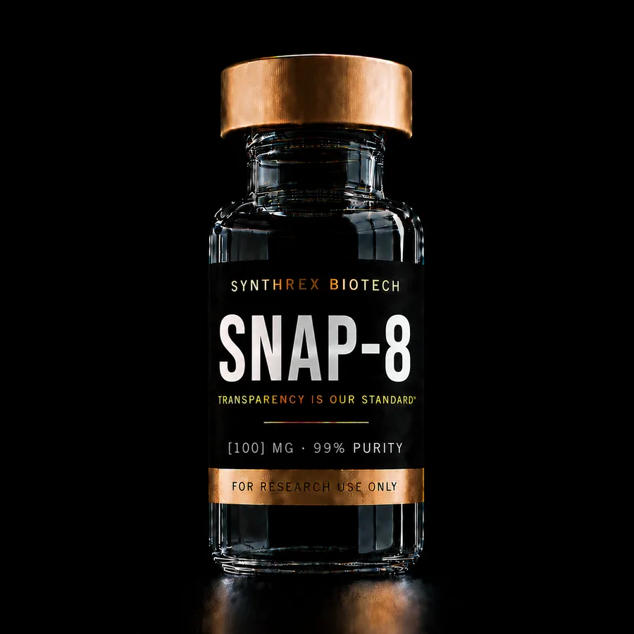 Snap-8 research vial — laboratory use only